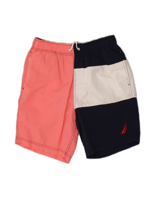 Vintage Nautica Swimming Shorts Small In Multicoloured Colourblock
