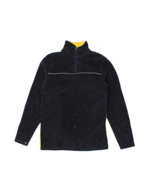 Vintage Nautica Zip Neck Fleece Jumper Uk 14 Medium In Blue Colourblock - view 1