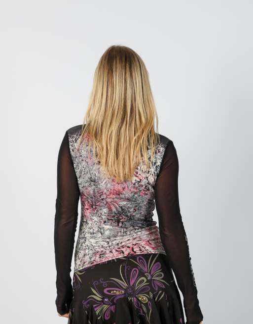 Vintage Nemo S long sleeve top in black, 2 of 4