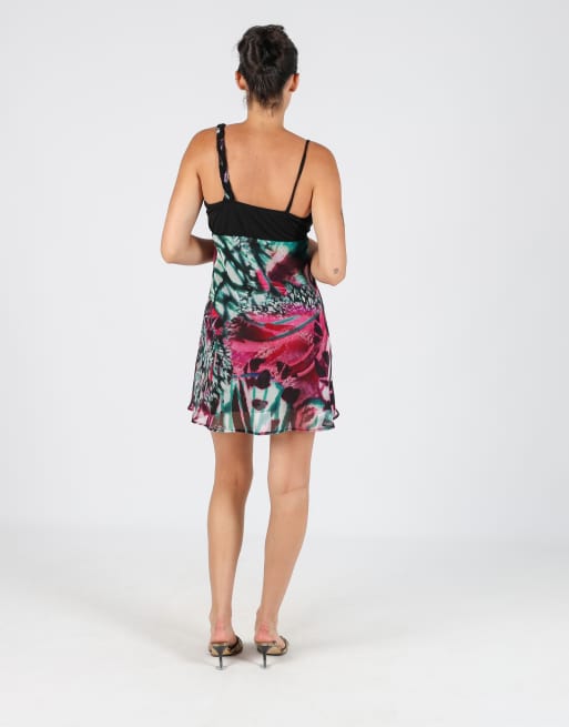 Vintage Nemo XS woven mini dress in black, 3 of 4