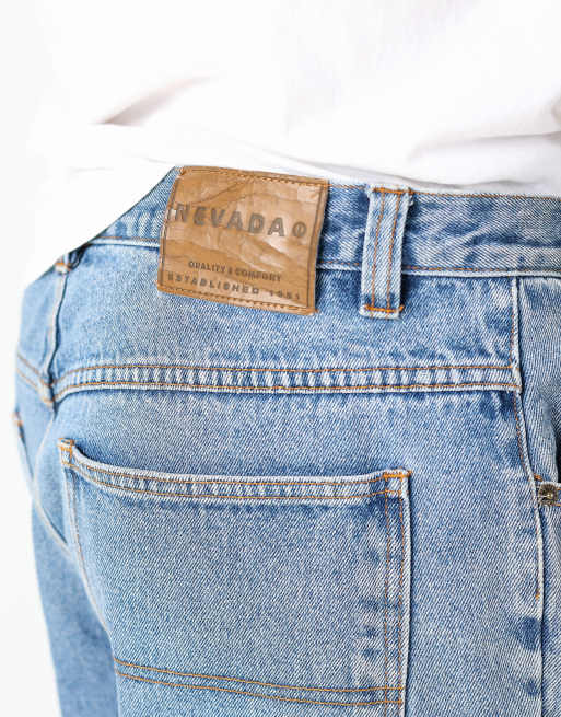 Vintage Nevada 36x20 denim shorts in light blue, 4 of 4