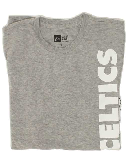 Vintage New Era Celtics Size S Graphic T-Shirt Top in Grey, 4 of 4