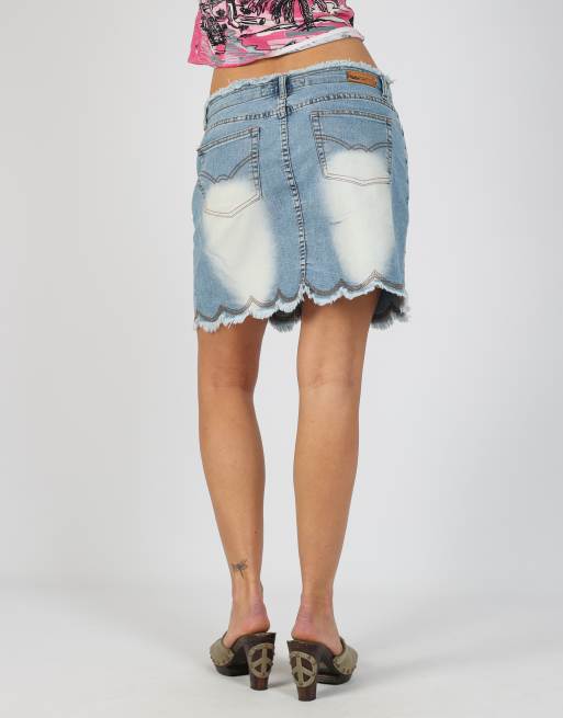 Vintage New Sensation S denim midi skirt in light blue, 4 of 4