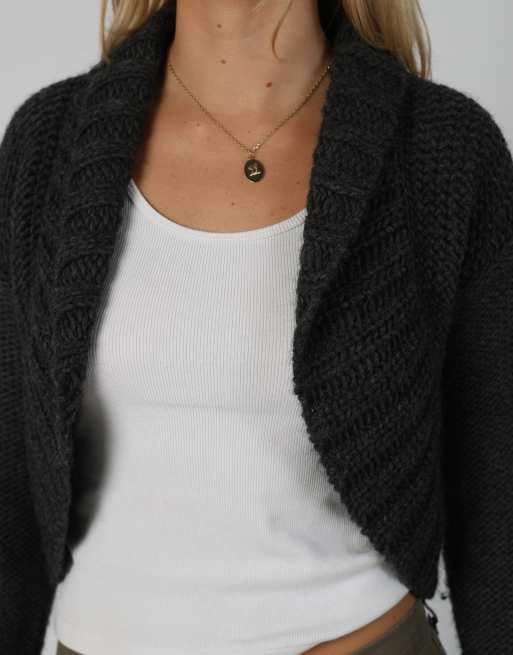 Vintage NewPenny M cardigan in charcoal grey, 4 of 4