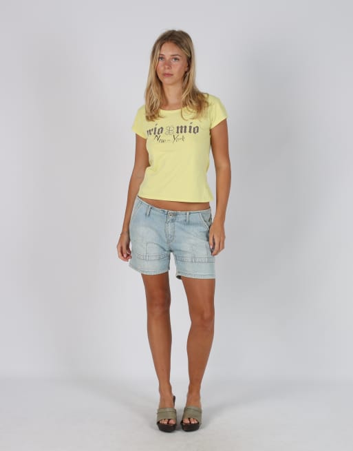 Vintage N.FAYE M denim shorts in light blue