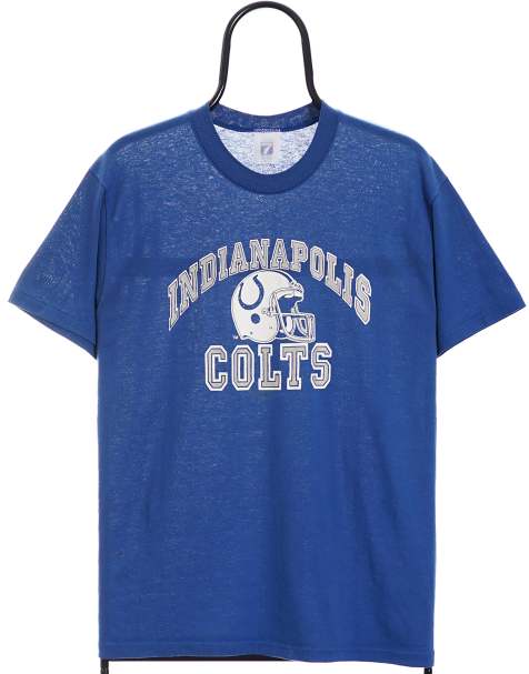 Vintage NFL 80s colts size M t-shirt in blue - view 1