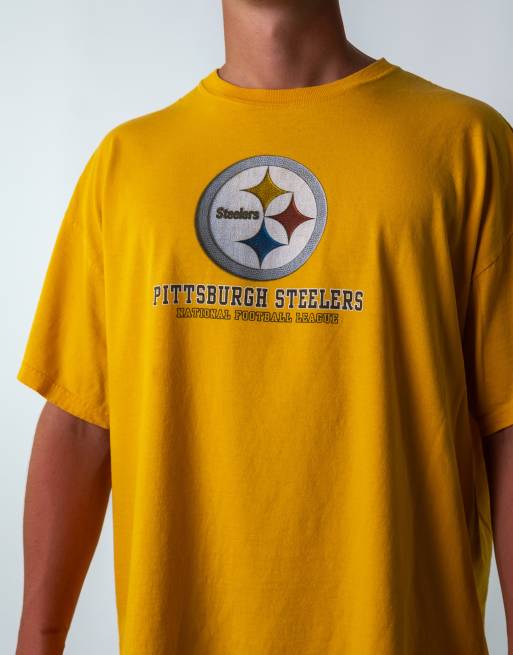 Vintage NFL XXL Oversized T-Shirt Steelers Yellow, 4 of 4