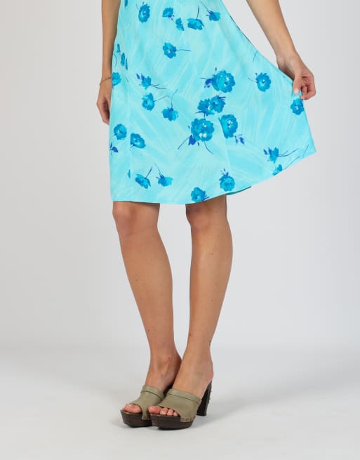 Vintage Nice Day S woven midi dress in light blue, 2 of 4