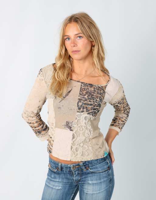 Vintage Niceconnection S blouse in beige