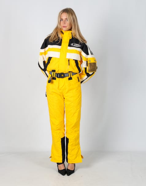 Vintage Nordica S ski suit in yellow - view 1