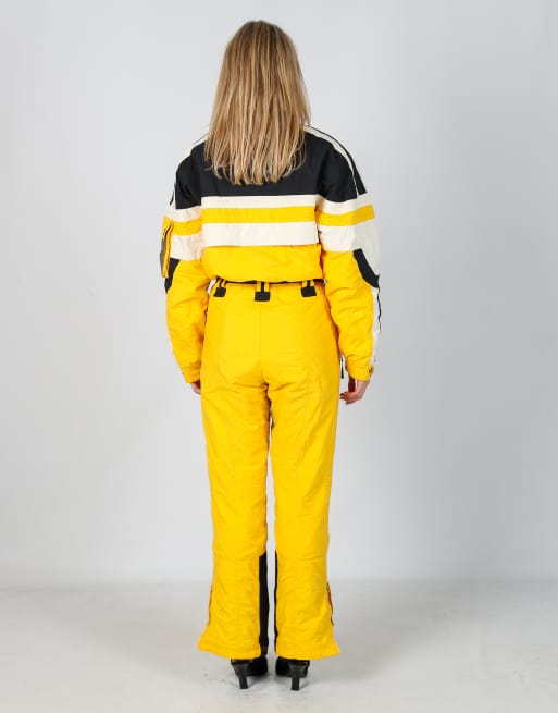 Vintage Nordica S ski suit in yellow, 3 of 4