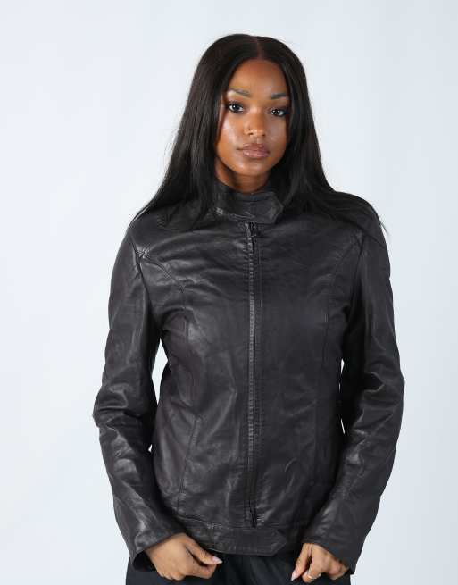 Vintage Normans 18 leather jacket in black