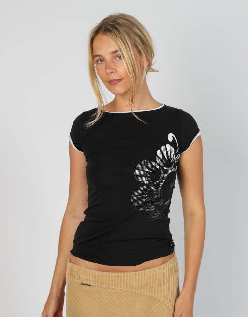 Vintage North Sails XS baby tee in black