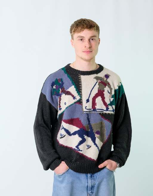 Vintage Northern Isles L Knit Sweatshirt Black