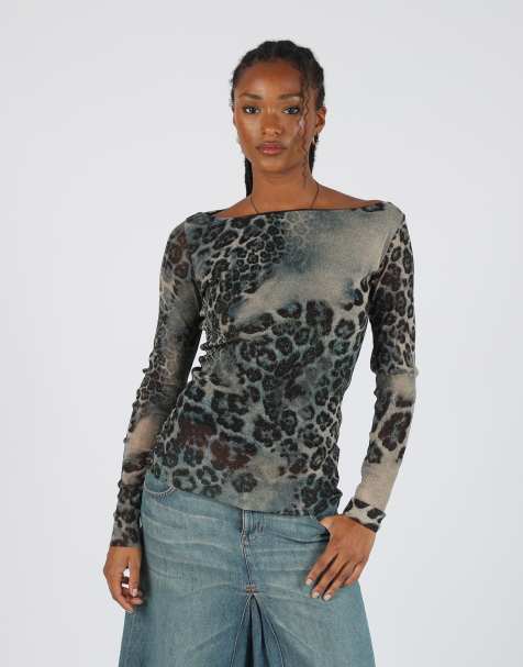 Vintage Northland S long sleeve top in navy blue - view 1