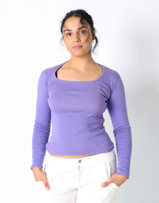 Vintage NorthPole S woven top purple