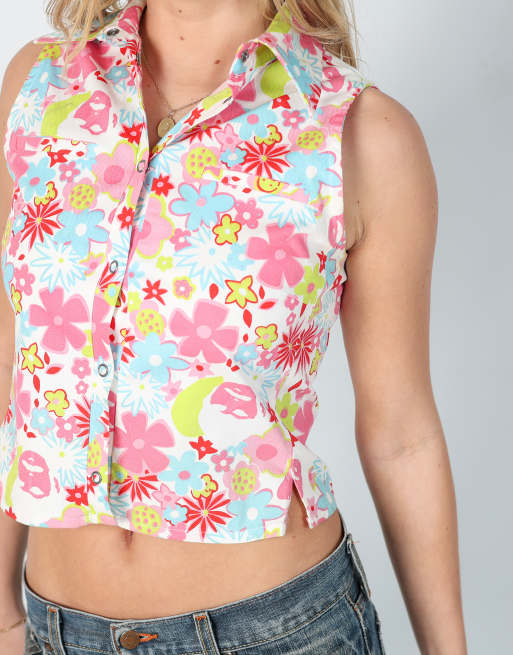 Vintage Now Trend S woven vest in pink, 4 of 4