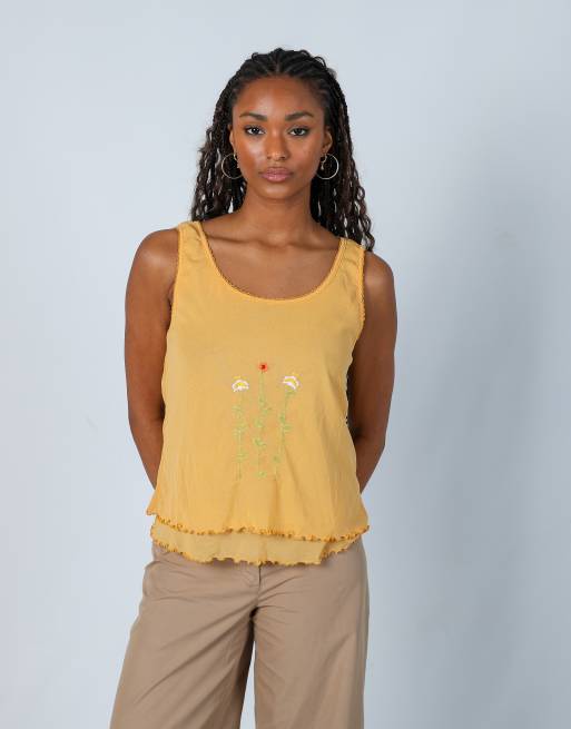 Vintage Nulla Piu M cami in yellow