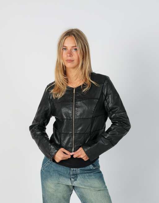 Vintage Nuna Lie S leather jacket in black, 1 of 4