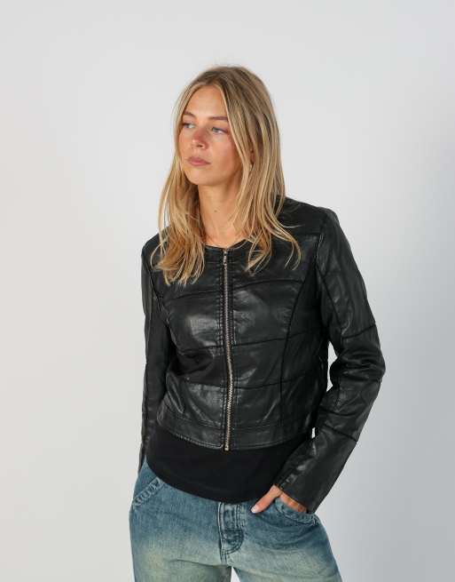Vintage Nuna Lie S leather jacket in black, 3 of 4