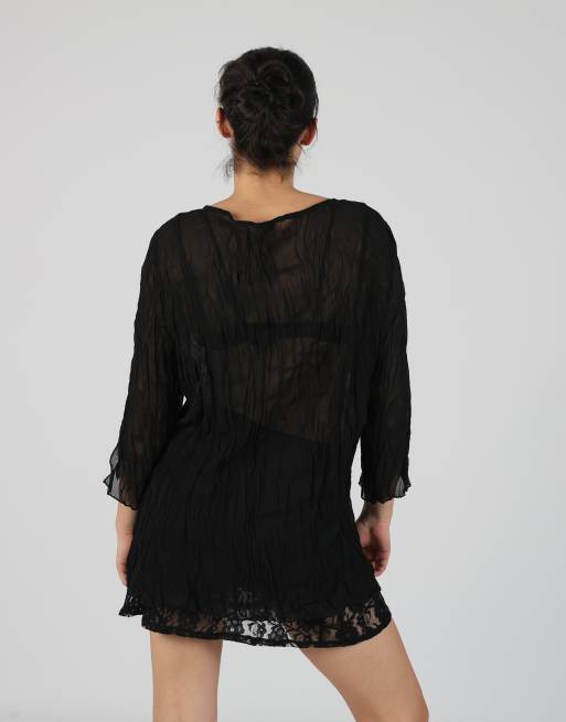 Vintage Nuovo Look M mesh top in black, 2 of 4
