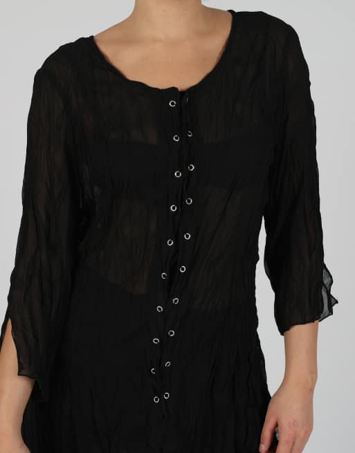 Vintage Nuovo Look M mesh top in black, 4 of 4