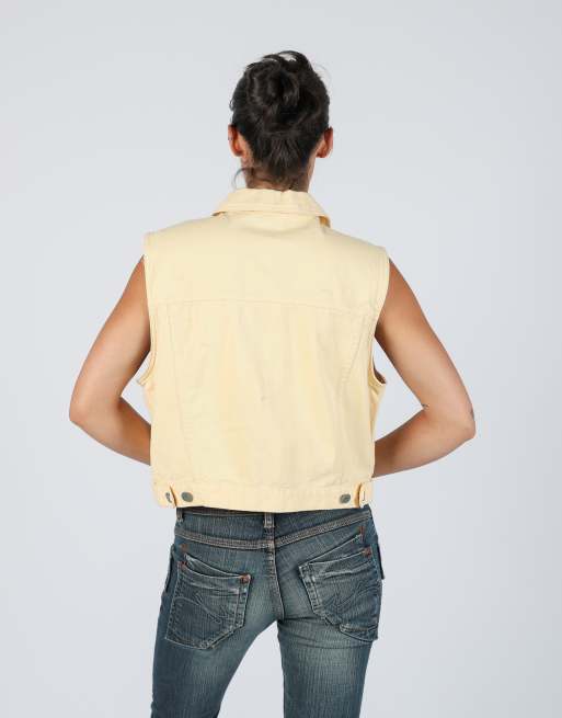 Vintage NY Jeans M denim jacket in yellow, 2 of 4