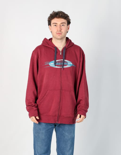Vintage Oakley xxl hoodie in burgundy red