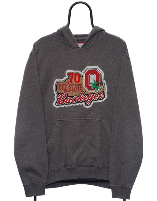 panelled ohio buckeyes size XL hoodie in grey