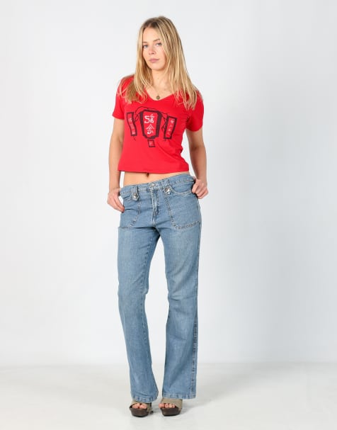 Vintage Ohuan Jeans S straight jeans in light blue - view 1