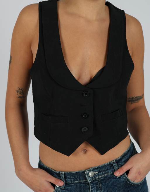 Vintage Okay S woven top in black, 4 of 4