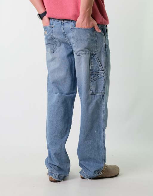 Vintage Old Navy 34x34 Denim Carpenter Baggy Jeans Blue