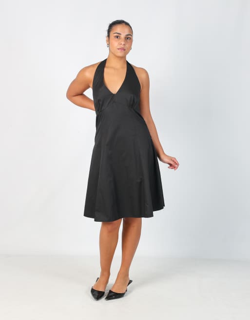 Vintage Oltre M woven midi dress in black