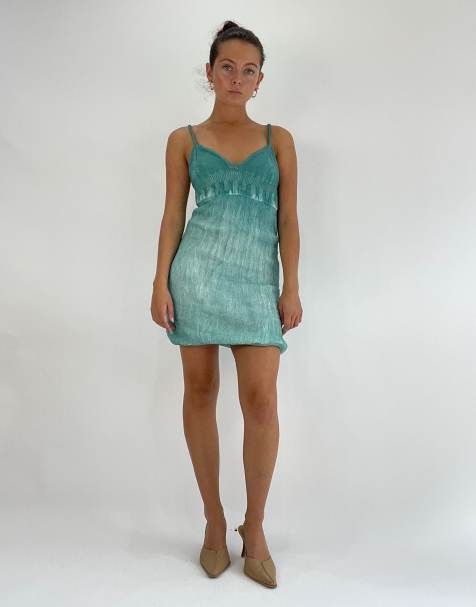 Vintage ombre mini dress in blue - view 1
