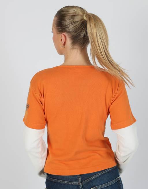 Vintage One S long sleeve top in orange, 2 of 4