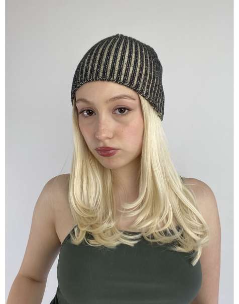 Vintage one size Armani hat in black and cream - view 1