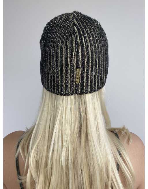Vintage one size Armani hat in black and cream, 3 of 4