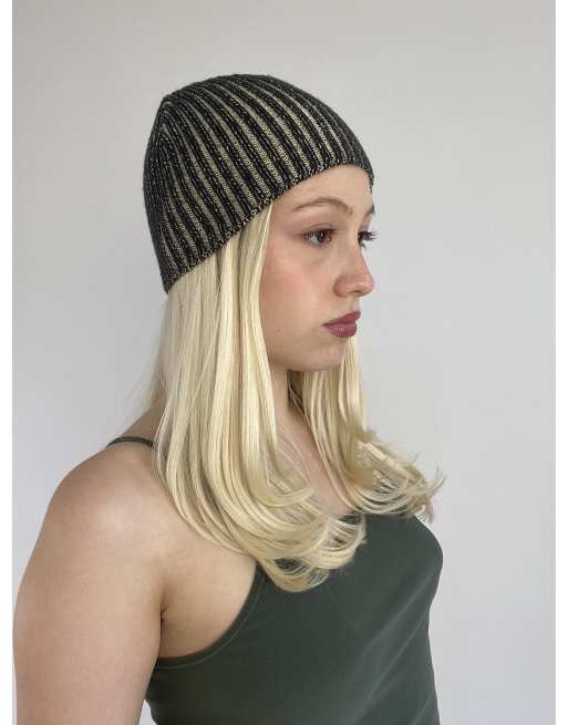 Vintage one size Armani hat in black and cream, 4 of 4