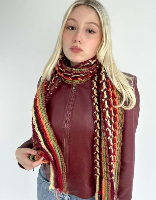 Vintage one size patterned scarf in multicolour, 2 of 4