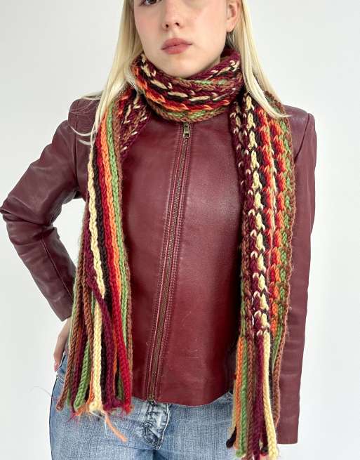 Vintage one size patterned scarf in multicolour, 3 of 4