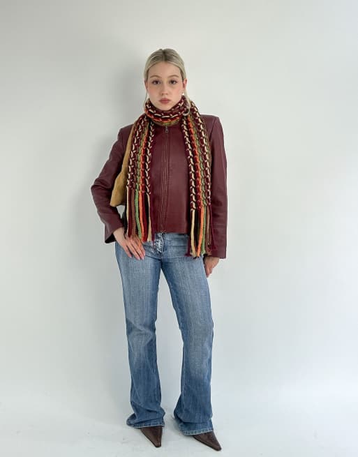 Vintage one size patterned scarf in multicolour, 4 of 4