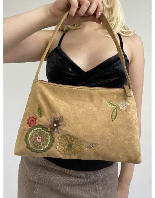Vintage one size shoulder bag in tan, 1 of 4