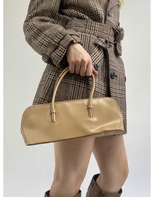 Vintage one size slim shoulder bag in tan, 2 of 4