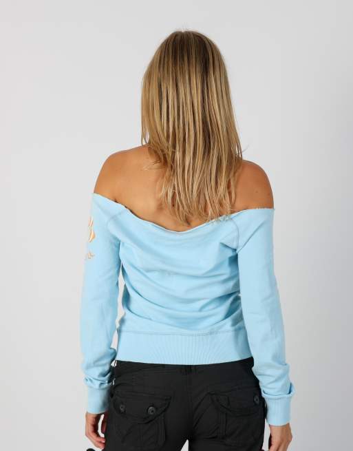 Vintage O'Neill S long sleeve top in light blue, 2 of 4