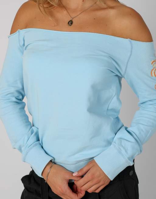 Vintage O'Neill S long sleeve top in light blue, 4 of 4