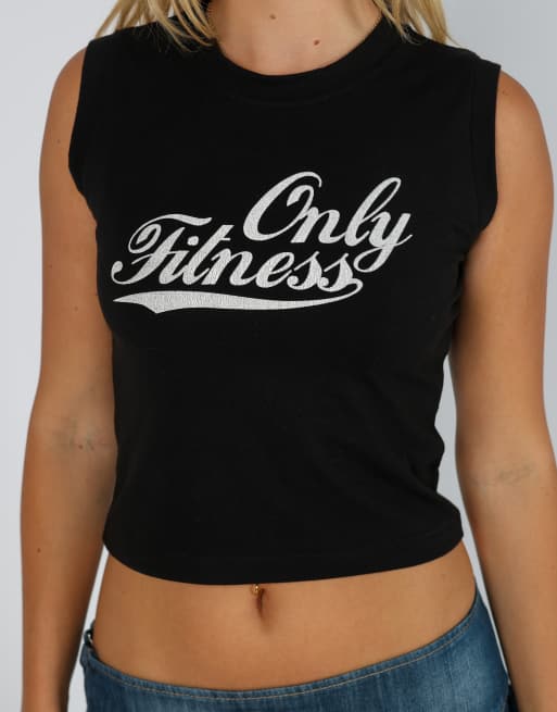 Vintage ONLY S woven top in black, 4 of 4