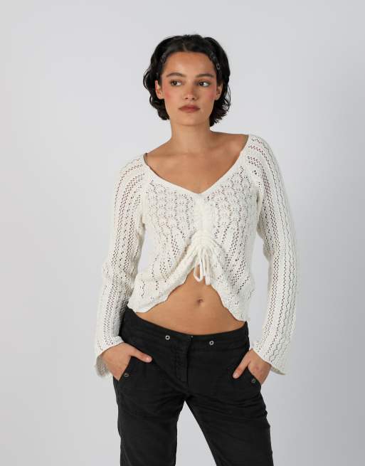 Vintage ONLY S woven top in white, 1 of 4