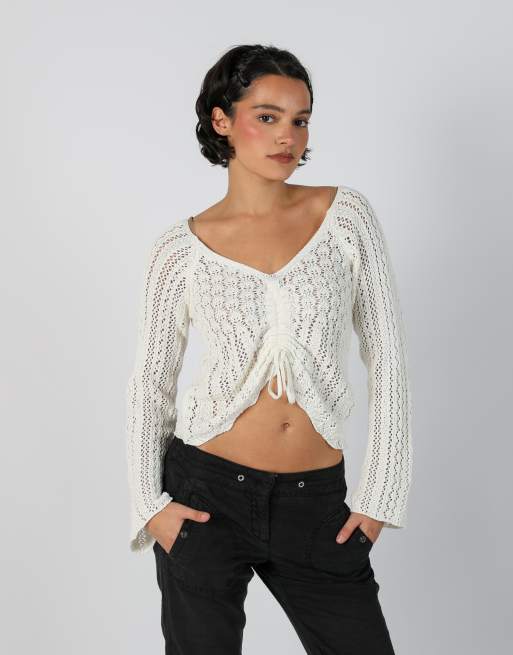 Vintage ONLY S woven top in white, 3 of 4