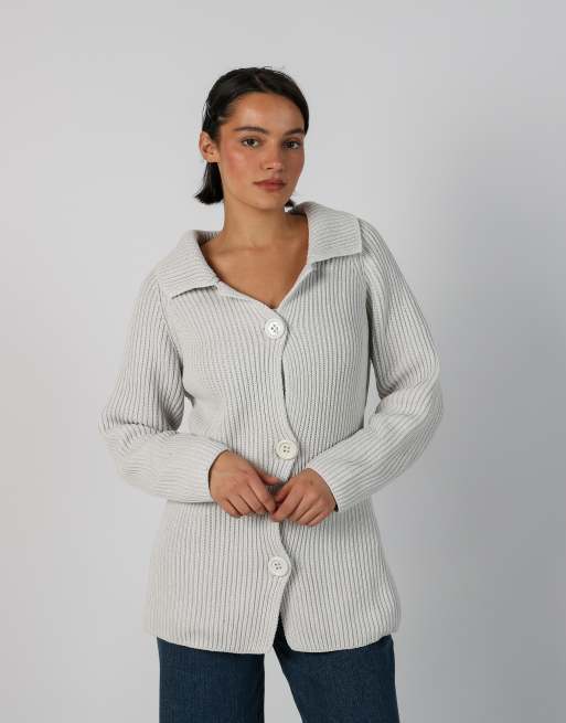 Vintage Onyx M cardigan in light grey, 1 of 4