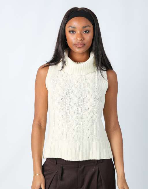 Vintage Onyx S knitted jumper in cream